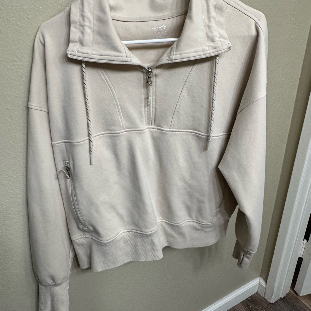 Old Navy Active Beige Zip-Up Fleece